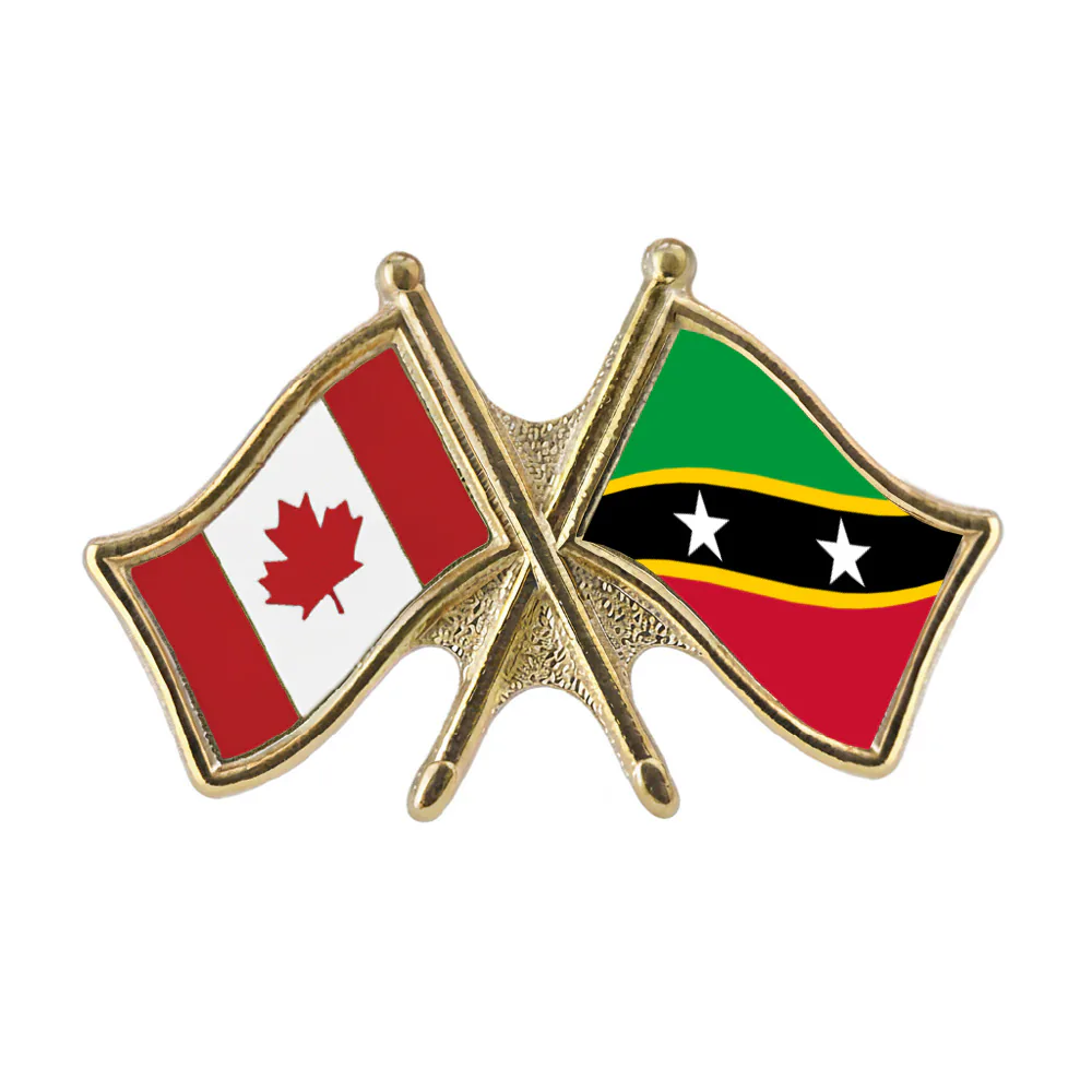 Canada/Saint Kitts and Nevis Crossed Pin