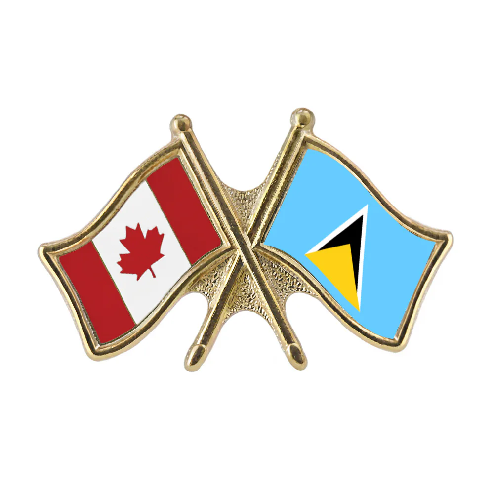 Canada/Saint Lucia Crossed Pin