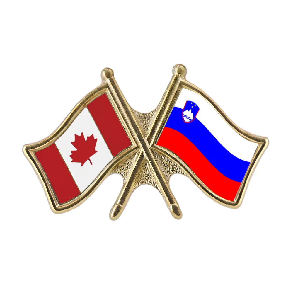 Canada/Slovenia Crossed Pin