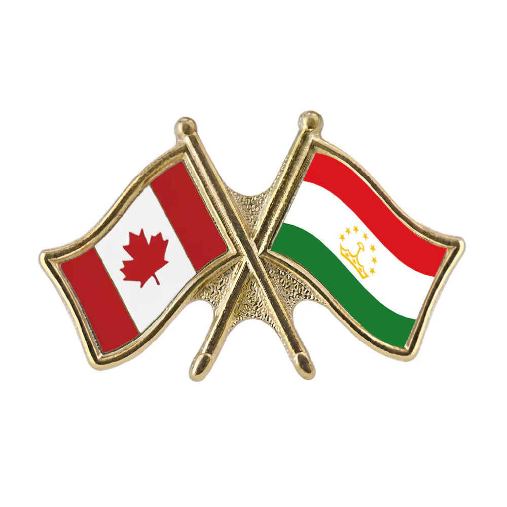 Canada/Tajikistan Crossed Pin