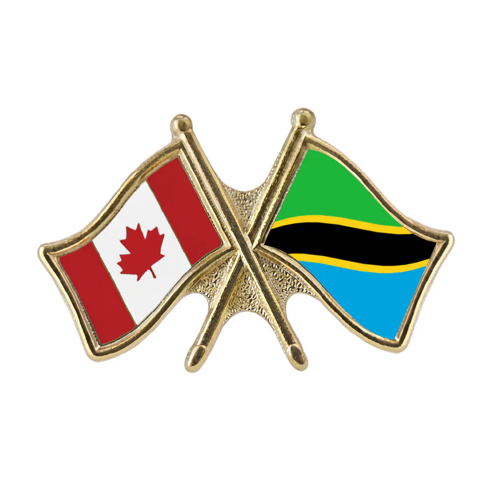 Canada/Tanzania Crossed Pin