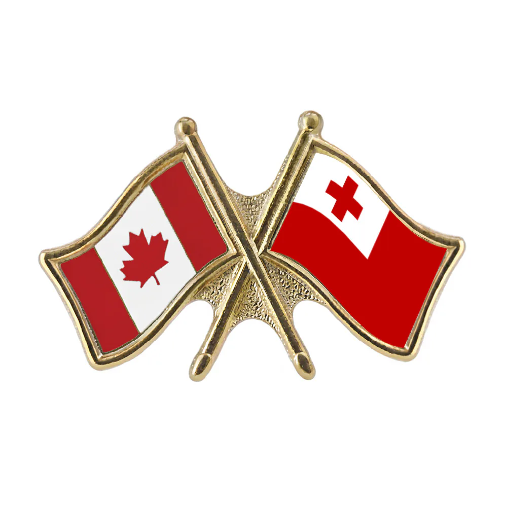 Canada/Tonga Crossed Pin