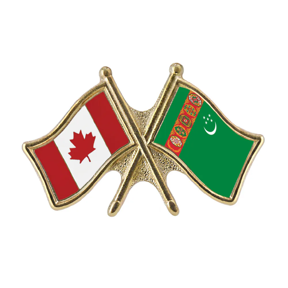 Canada/Turkmenistan Crossed Pin