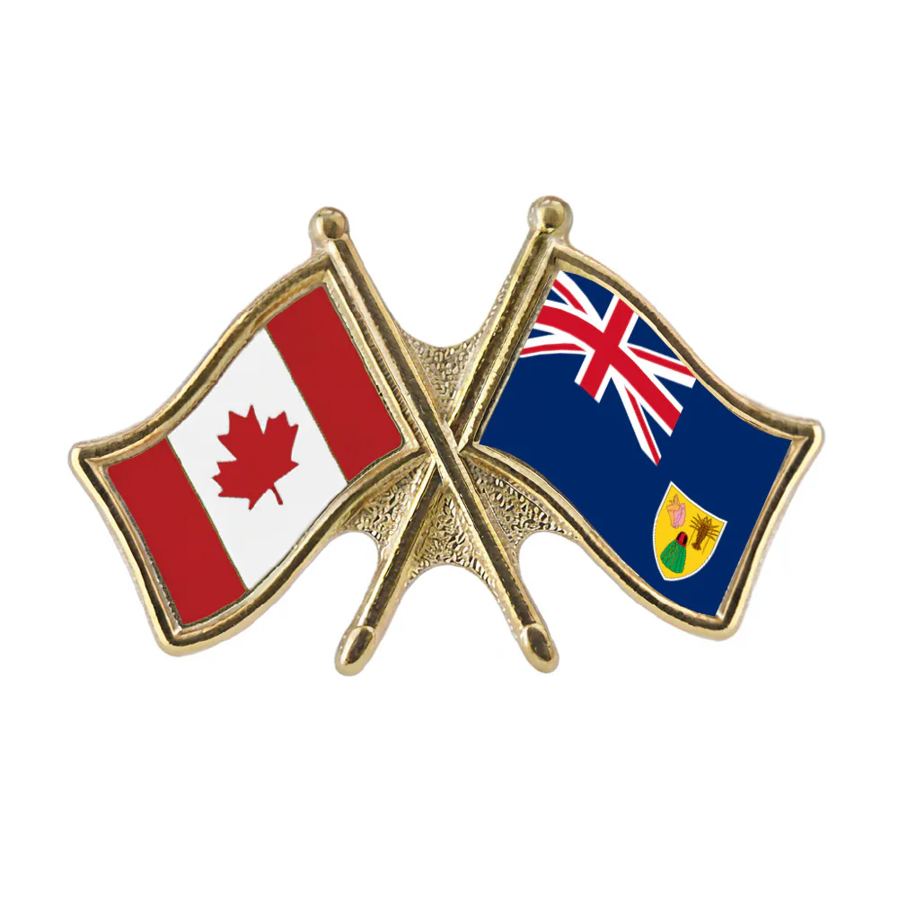 Canada/Turks and Caicos Islands Crossed Pin