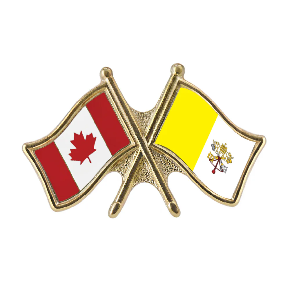 Canada/Vatican City Crossed Pin