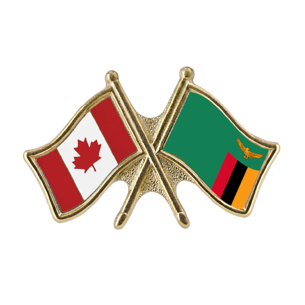 Canada/Zambia Crossed Pin