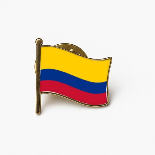 colombia waving flag pin