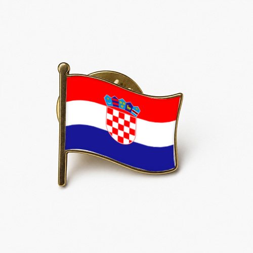 croatia waving flag pin