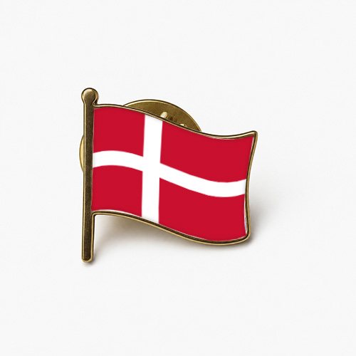 denmark waving flag pin