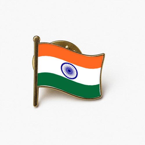 india waving flag pin
