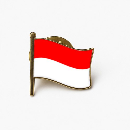 indonesia waving flag pin