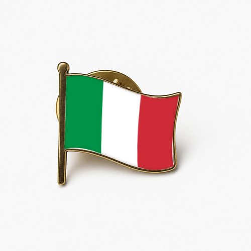 italy waving flag pin