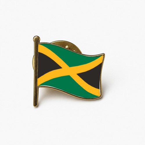 jamaica waving flag pin
