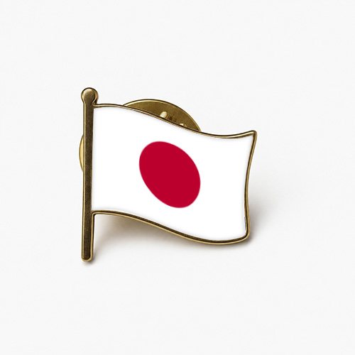 japan waving flag pin