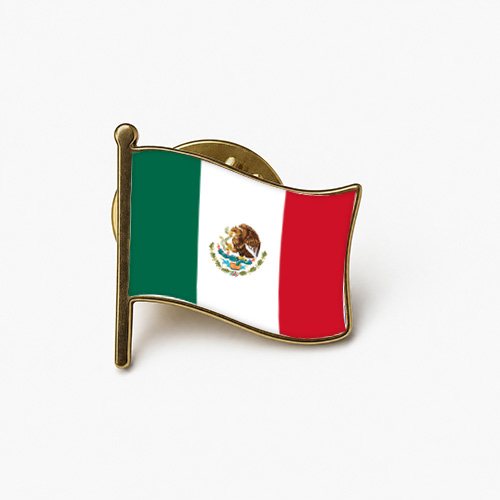 mexico waving flag pin