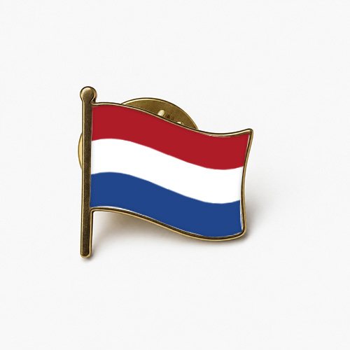 netherlands waving flag pin