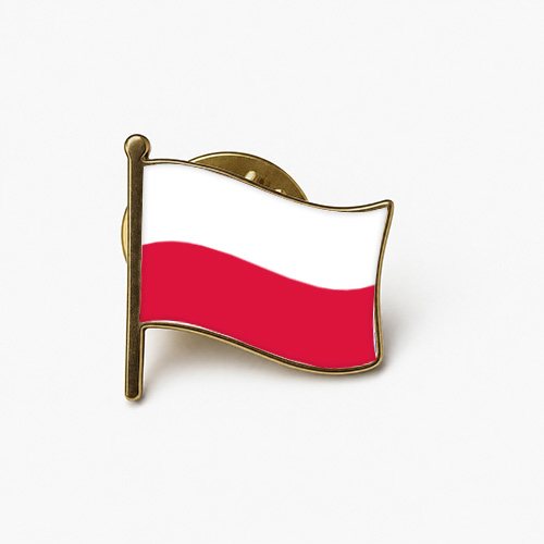 poland waving flag pin