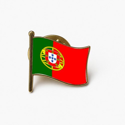 portugal waving flag pin
