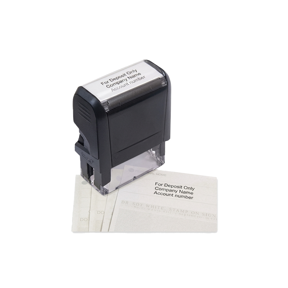 Self Inking Endorsement Stamp - 2 1/4 x 7/8