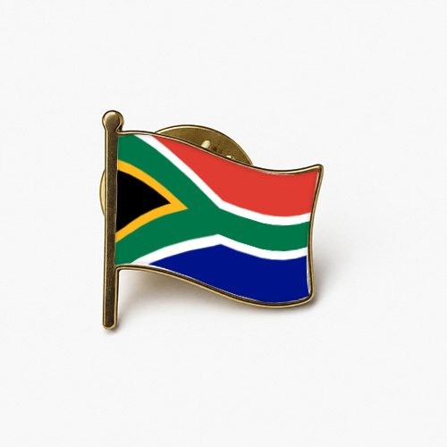 south africa waving flag pin