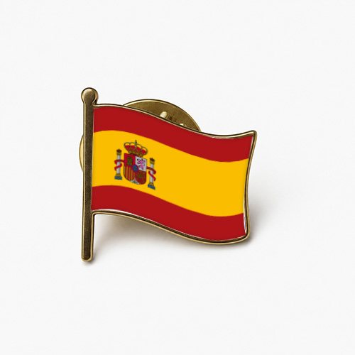 spain waving flag pin