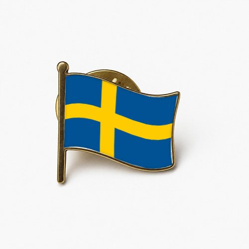 sweden waving flag pin