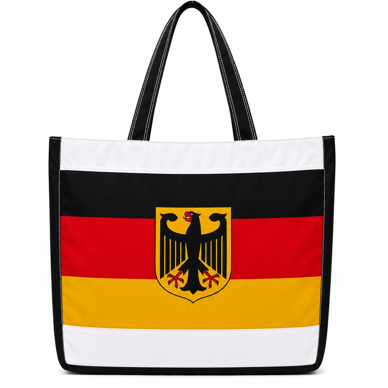 Germany with Crest Flag Tote Bag