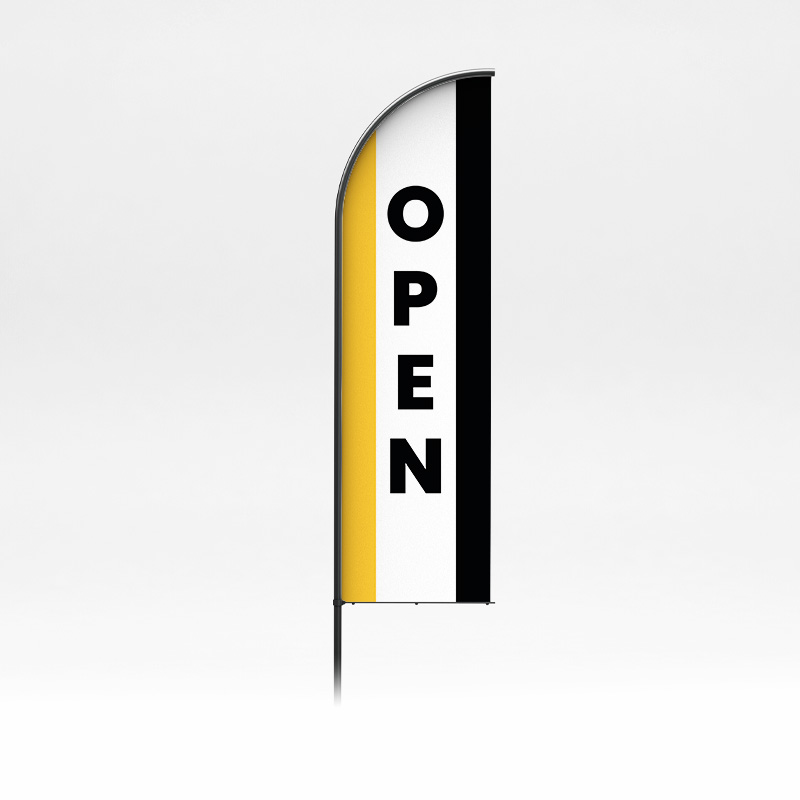 Open Feather Flag Yellow White Black – NFS-146