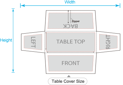 Stretch Table Covers with Zipper - Sizes 2