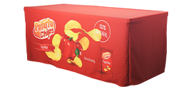 Fitted Table Covers Back with Zipper - Right Side