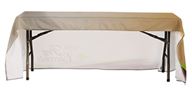 Standard Table Covers with Open Back - Back