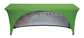 Stretch Table Covers with Open Back - Back