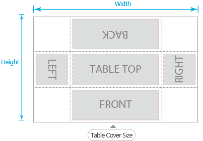 Standard Table Covers (Square corners) - Sizes 2