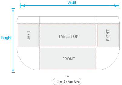 Standard Table Covers with Open Back - Sizes 2