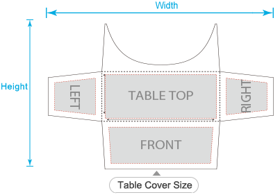 Stretch Table Covers with Open Back - Sizes 2