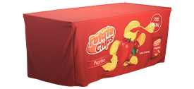 Fitted Table Covers Back with Zipper - Left Side