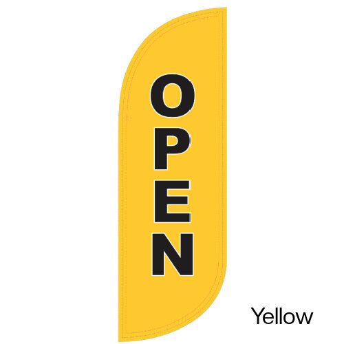 Small open feather flag, yellow