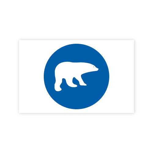 Polar Bear Flag - White