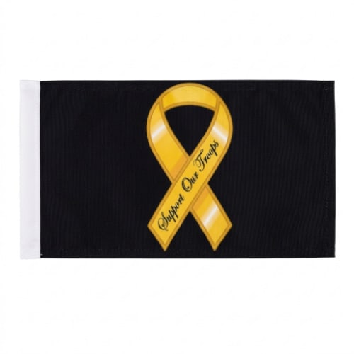 Support Our Troops car antenna flag, 6 x 10 inches